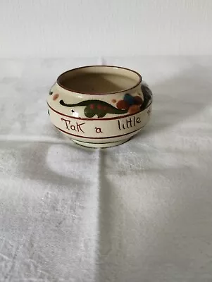 Buy Vintage Aller Vale Classic  Scandy  Small Sugar Bowl Motto  Tak A Little Sugar.  • 8£