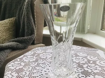 Buy Royal Doulton Crystal Cut Tall Vase 26cm • 18£