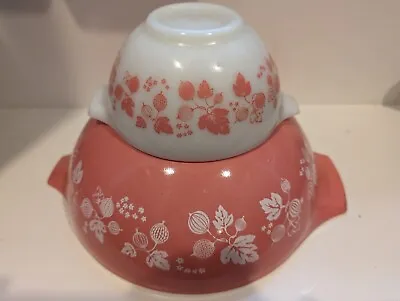 Buy Pyrex Pink Gooseberry Cinderella Nesting Mixing Bowls • 150.12£