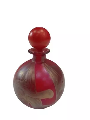 Buy Isle Of Wight Red And Gold Abstract Swirl Perfume Bottle With Lid  • 46.89£
