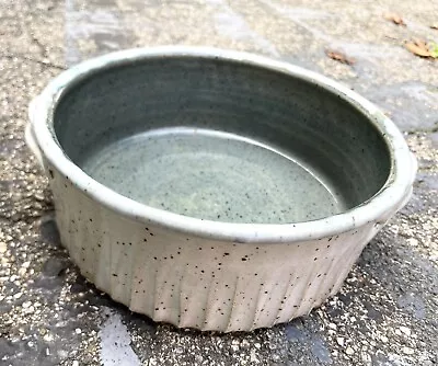 Buy Artisanal Pottery Blue Grey Handled Handmade Casserole Bowl • 33.64£