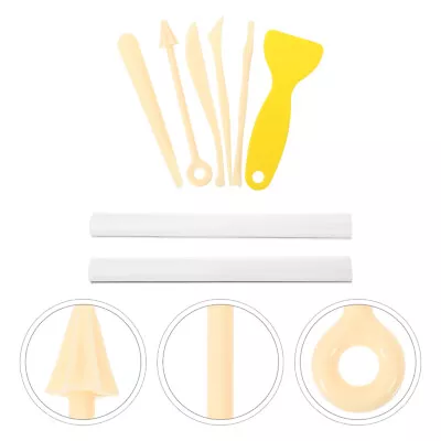 Buy  Pottery Tools 8 Pieces Plastic Carving Modeling Sculpting Clay For Adults • 7.29£