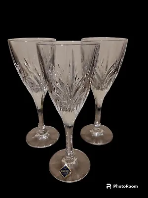 Buy Vintage Bohemia Czech Republic Crystal Lead Etched/Cut Wine Glassware • 26.03£