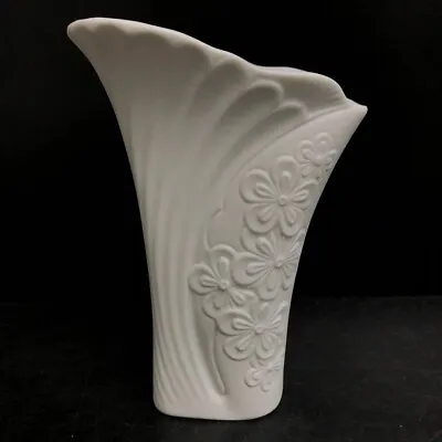 Buy Kaiser Pottery Vase White 0683 Floral Flowers Germany 16 X 12 X 5cm -CP • 7.99£