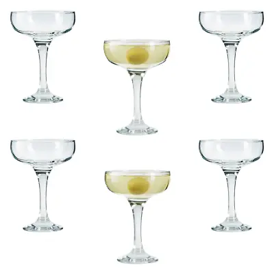 Buy Martini Cocktail Glasses. Champagne Coupe Saucers (Set Of 6).  200 Ml. • 14.95£