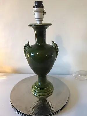 Buy Vintage Retro Holkam Pottery Green Studio Pottery Ceramic Vase Table Lamp • 45.75£