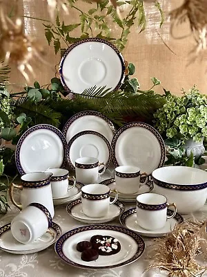 Buy Antique Adderleys Tea Set 21-piece: Six Teacups Saucers; Plates; Milk & Sugar • 79£