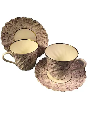 Buy Lomonosov Russian Porcelain (2) Cup & Saucer Sets *Soviet Era* • 33.78£