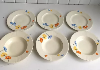 Buy Vintage Myott Son & Co 3 Bowls And 3 Plates FO • 10£