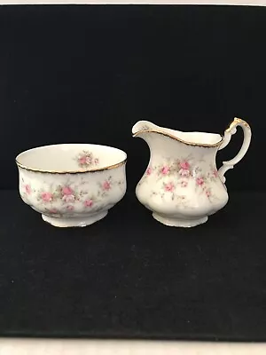 Buy Vintage Paragon Fine Bone China Victoriana Rose Sugar Bowl And Creamer England • 12.48£