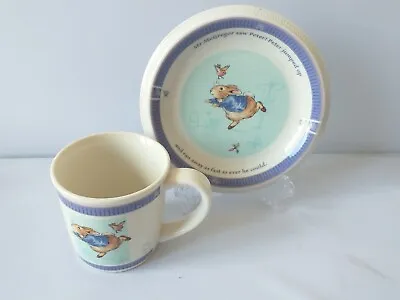 Buy Wedgewood Peter Rabbit Childrens Mug And Plate 2001 • 7£