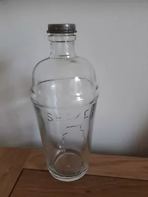Buy 1930s (?) Art Deco Style Glass Embossed Cocktail Shaker With Metal Lid • 5.99£