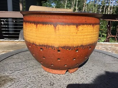 Buy Vintage 1970s Patrick Creek Pottery J. Flaherty Montana Large Colander Strainer • 43.22£