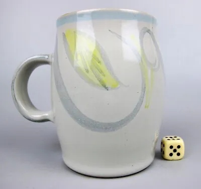 Buy Denby Pottery  Peasant Ware  Mug. Hand Painted. Vintage. Grey Blue Yellow. 4.25  • 8.99£