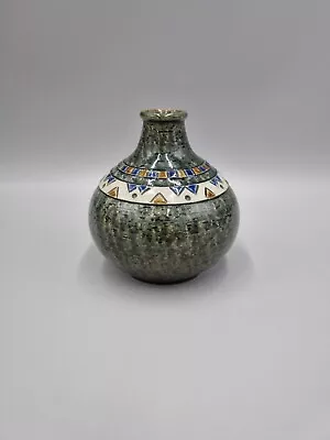 Buy A Yngve Blixt For Hoganas Swedish MCM Ceramic Bulb Vase, Signed, H-10cm. • 85£