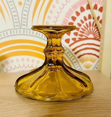 Buy Vintage AMBER Pedestal Candy Dish 1972 Anchor Hocking Fairfield Amber Glass • 13.42£