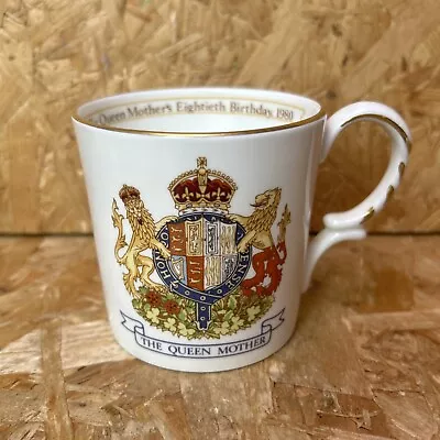 Buy Vintage 1980 Aynsley China Tankard Beaker Cup Mug Queen Mothers 80th Birthday • 4.99£