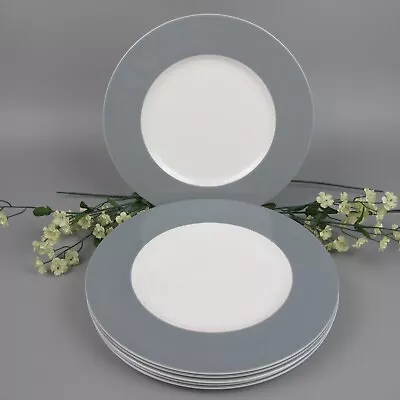 Buy Wedgwood Dinner Plates X 6. Bone China. Vintage Set Service. Grey White. 10.75  • 69.99£