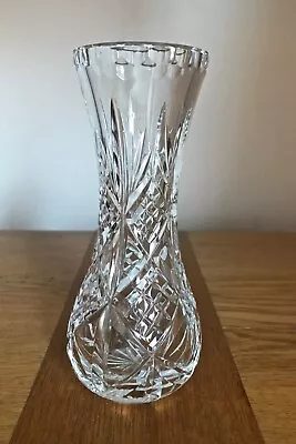 Buy 1990s Crystal Cut Glass Vase Thomas Webb Style • 10£