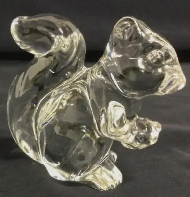 Buy Clear Art Glass Squirrel Figurine Animal Paperweight Theme Glassware 8.5cm X 8cm • 9.99£