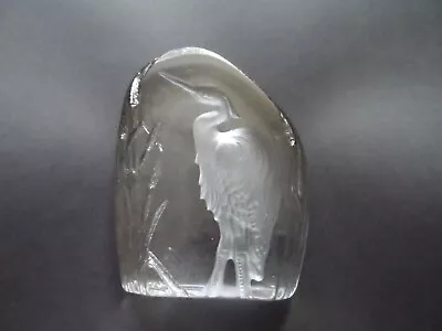 Buy Heavy Glass Heron Ornament Paper Weight • 7.99£
