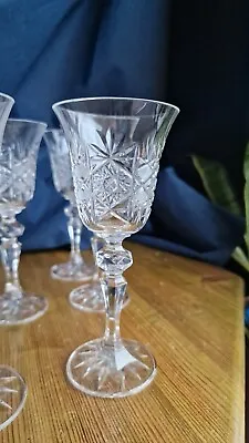 Buy Bohemia Czech Crystal Glasses Vintage Hand Cut Queen Lace Clear 3 Oz Set Of 4 • 50£