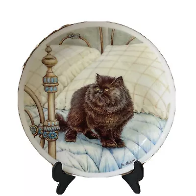 Buy Cat Plate Ornament Norfolk China Fluted Gold Etched  Display Ornament • 3.99£