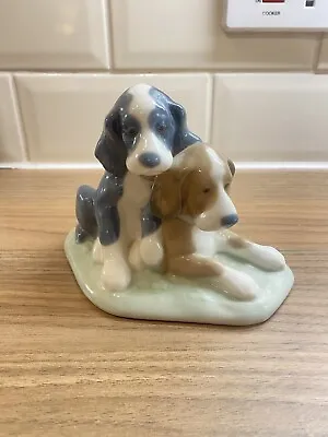 Buy Retired Nao By Lladro #1046 Two Tired Puppies Dogs. 1992.  • 10£