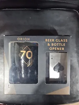 Buy Orion Beer Glass And Bottle Opener Set - Birthday - 70th • 12.99£