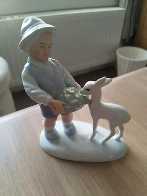 Buy Lovely Bavarian Gerold Porzella  Porcelain Boy With Fawn • 14.99£