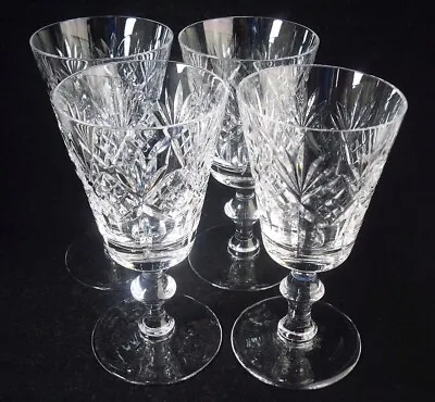 Buy Set Of 4 Edinburgh Crystal EMBASSY Wine Glasses 5.5 H (unsigned) • 14.99£