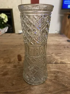 Buy  Vintage 1930’s Barnook Glassware Small Bud Posy Hourglass  VASE Reg 809140 • 8.49£