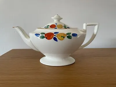 Buy Vintage  Teapot Crown Ducal With Fruit Pattern In Primary Colours • 10£