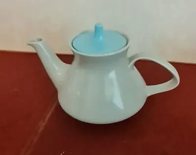 Buy Poole Dove Grey And Sky Blue Teapot • 14£