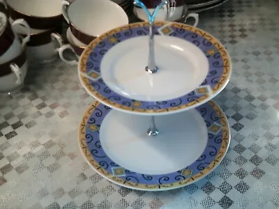 Buy Royal Norfolk Mini Cake/sandwich Stand In Excellent Condition Dinner/tea Set • 10£
