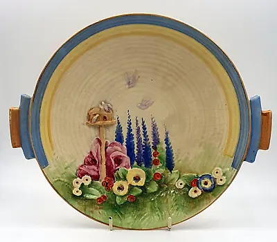 Buy Rare Art Deco Royal Winton Plate With Raised & Hand Painted Flowers & Birds • 28.95£