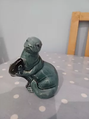 Buy Poole Pottery Otter With A Fish Ornament • 6.50£