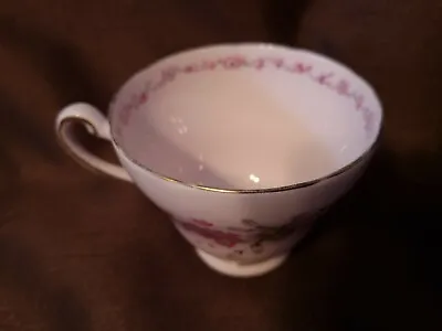 Buy Vintage Pink Tuscan Bone China April Beauty Pattern Cup • 10.85£