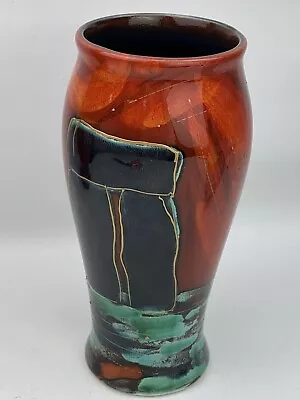 Buy Anita Harris Studio Pottery Vase 18cm Trial Signed Pillar Abstract Art Z417 • 47.99£