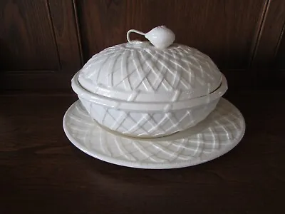 Buy Hartley Greens&Co Leedsware Classical Creamware Tureen,Cover&Plate Reticulated • 70£