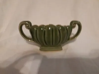 Buy Vintage 1950s 'Wade' Pottery Sage Green Two Handled Posy Urn Vase • 5£