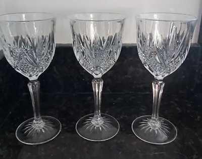 Buy Wine Glasses Cut Glass X 3 • 2.75£