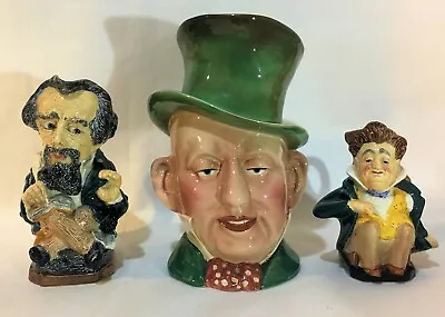 Buy Three Toby Jugs - Charles Dickens Mr Micawber Beswick Pecksniff Burleigh Ware • 25£
