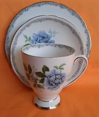 Buy Royal Stafford China Rare Blue Roses To Remember Cup,saucer, & Side Plate Trio  • 20£