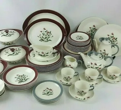 Buy Wedgwood Mayfield Ruby Red & Grey Dinner & Tea Items - Sold Individually • 5£