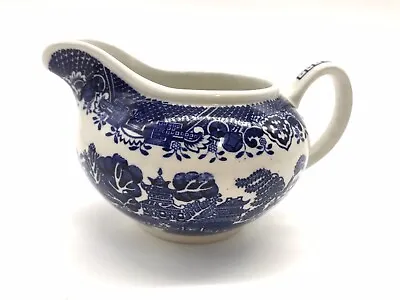 Buy Vintage Churchill Blue Willow Tableware Creamer Pitcher Staffordshire England • 20.39£