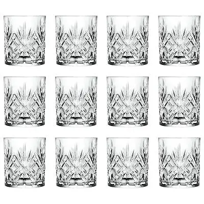 Buy 12x RCR Crystal 340ml Melodia Whisky Glasses Whiskey Tumbler Glassware Gift Set • 34£