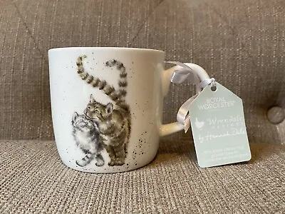 Buy Wrendale Designs Royal Worcester Feline Good Mug Cat Pattern NEW • 11.50£