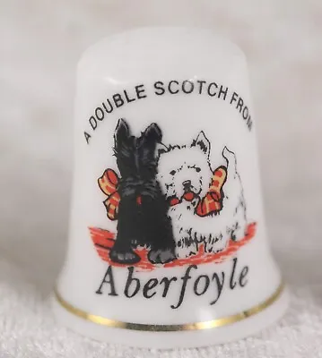 Buy West Highland White Terrier & Scottish Terrier Aberfoyle China Thimble Dog • 0.99£