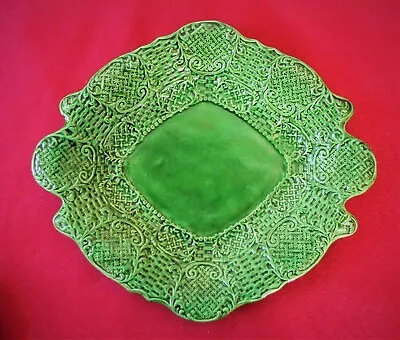Buy Brameld Green Majolica Plate 9  Rockingham Pottery 19th Century • 45£
